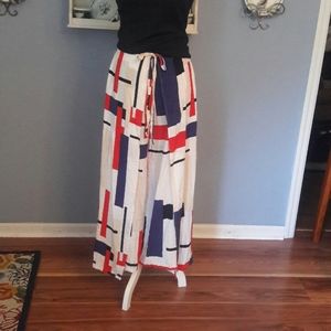 New knot  waist  split thigh wide pants